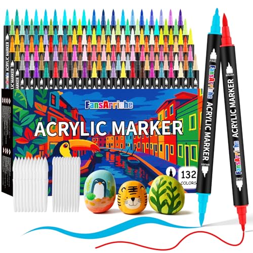 Top 10 Best Paint Pens for Shoes: Ultimate Buying Guide 14 FansArriche 132 Colors Acrylic Paint Pen, Dual Tip Acrylic Paint Marker Set