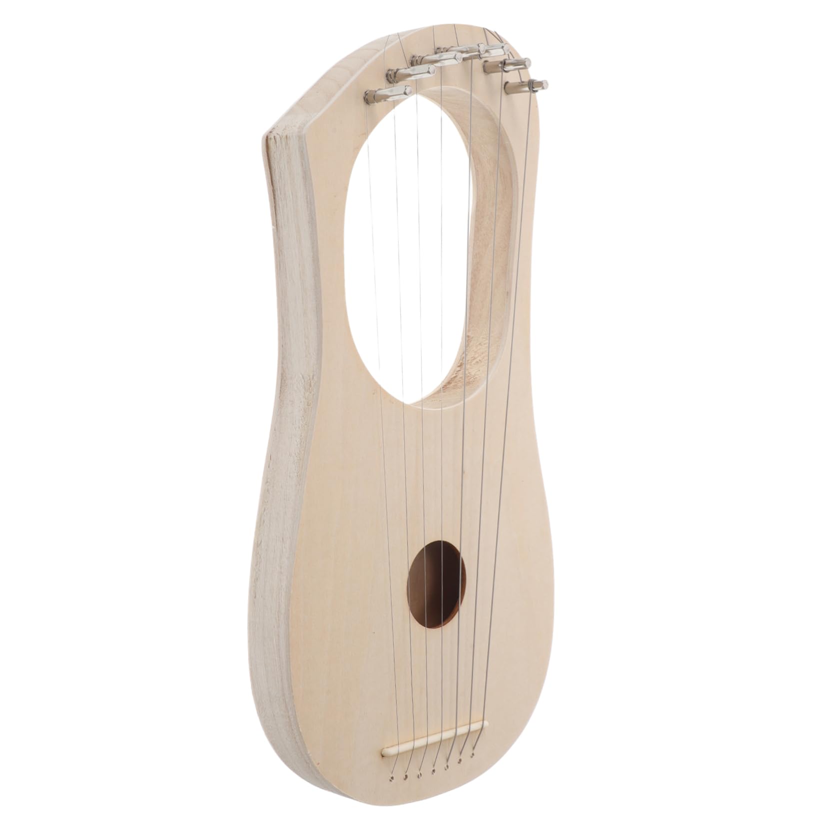 CIMAXIC Beginner's Lyre Harp Assembly Kit Wooden 7 String Harp Craft Set Tune Play Musical Present for Kids Handmade Toy
