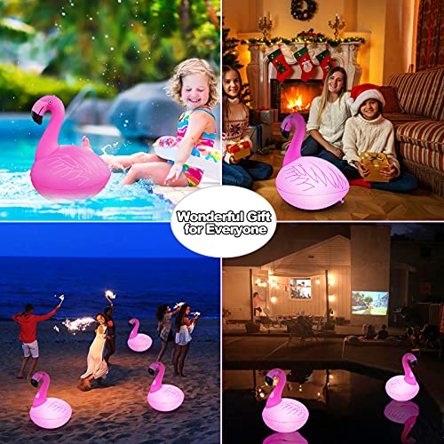 Rukars Floating Pool Lights 2Pcs, Solar Flamingo Pool Lights Waterproof, Glow In The Dark Solar Powered Led Lights, Inflatable Floating Lights For Pool Spa Patio Wedding Party Christmas Decorations #TOP3