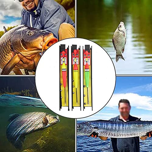 6 Stück Fishing Posen Set Angelposen Angeln Schwimmt Set Mit Senkblei, Angelschnur und Haken (5#, 7#, 9#) für… – Bild 5