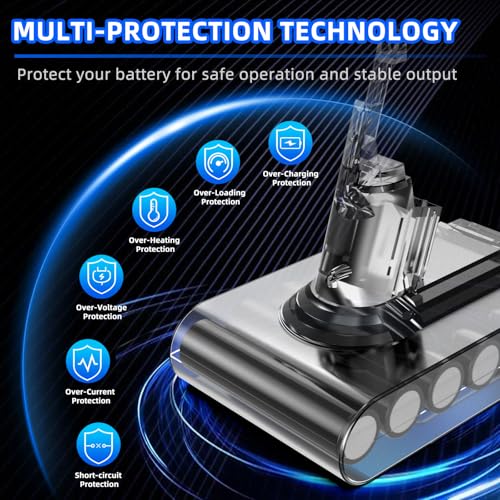 Image of V7 Battery Replacement, Extended Run 6000mAh Lithium-Ion Battery Compatible with SV11 V7 Animal /Motorhead /Trigger /HEPA /Car+Boat /Absolute Series Handheld Vacuum Cleaners