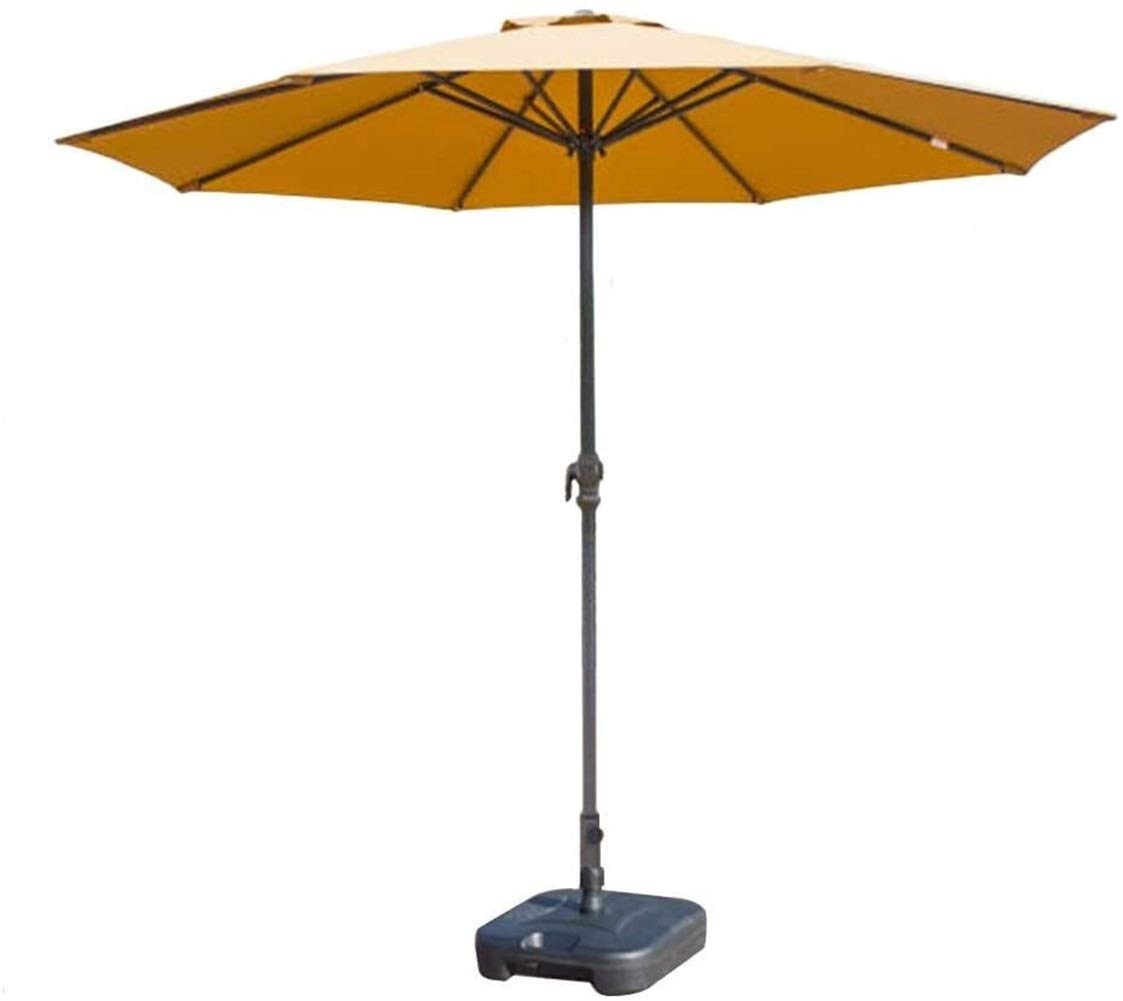 HCZKIUJY Outdoor Garden Parasols Patio/Yard Outdoor 9Ft Market Table Umbrella with Crank, Polyester Waterproof Anti-UV & Sturdy Iron Pole (Khaki A)