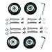 F-ber Luggage Suitcase Wheels with ABEC 608zz Bearings, 50mm Inline Outdoor Skate Replacement Wheels, Set of 4 (Black, 50mm x 18mm x 6mm/1.97