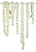 Yatim 13 Feet 14pcs Split Joint Wisteria Silk Vine Artificial Cattleya Hydrangea Flowers Plants For Home Hotel Office Wedding Party Garden Craft Art Decor Ivory