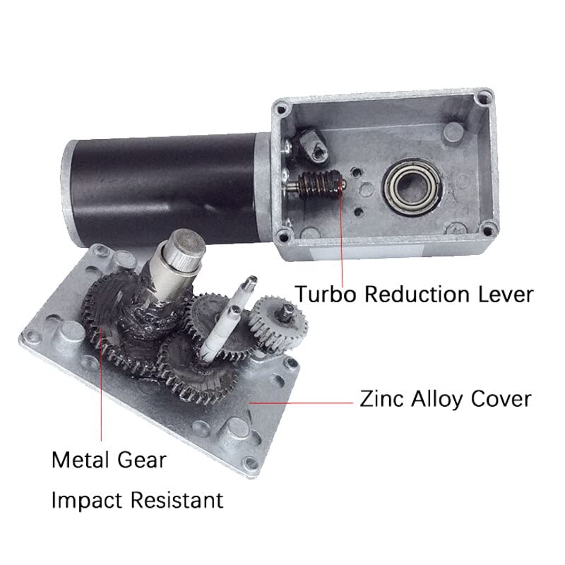ギアモーター 12V 24V 8-470Rpm 電動ギアボックス減速機付き高トルク電動ターボギアモーター減速機付き DIY 趣 【リニア】
