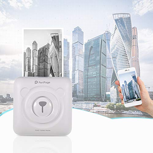 Aibecy Mini Photo Printer, Wireless Thermal Printer, BT Picture Printer, Mobile Printer, Pocket Printer, Received Printer with USB Cable, Supports Android iOS Smartphone Windows
