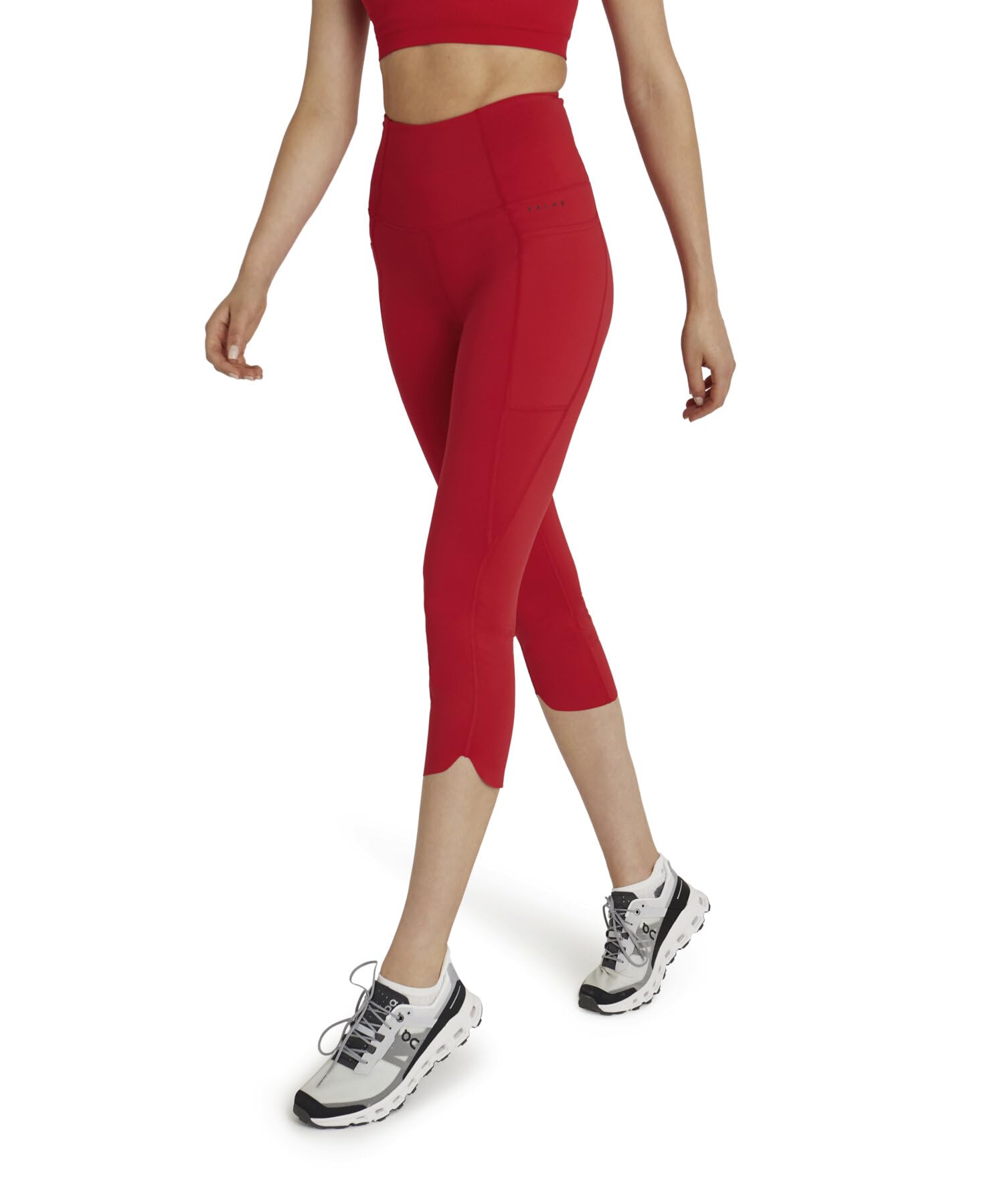 FALKE Damen CORE 3/4 Sport Trainingshose Funktionshose mit hoher Taille und druckfreiem Komfortbund reflektierend elastisch bequem atmungsaktives schnelltrocknendes nachhaltiges Funktionsmaterial 1 Stück