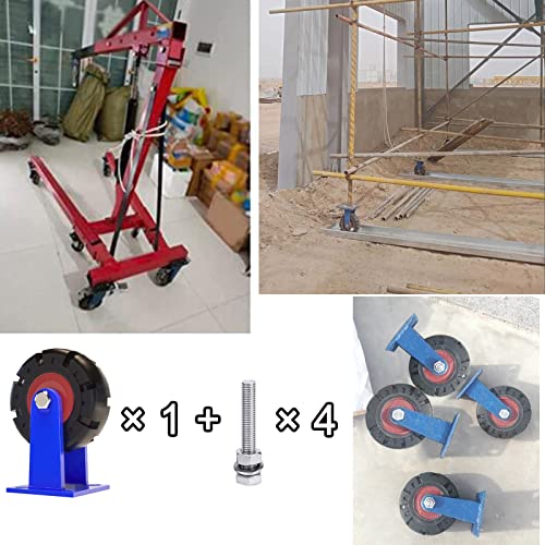 Roulette industrielle robuste en caoutchouc de qualité supérieure avec vis incluses - 8