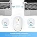 VssoPlor Type C Wireless Mouse, USB C Mouse Dual Mode 2.4G Cordless Mice with USB and Type C Receiver Compatible with PC, Laptop, MacBook and All Type C Devices-White and Gold