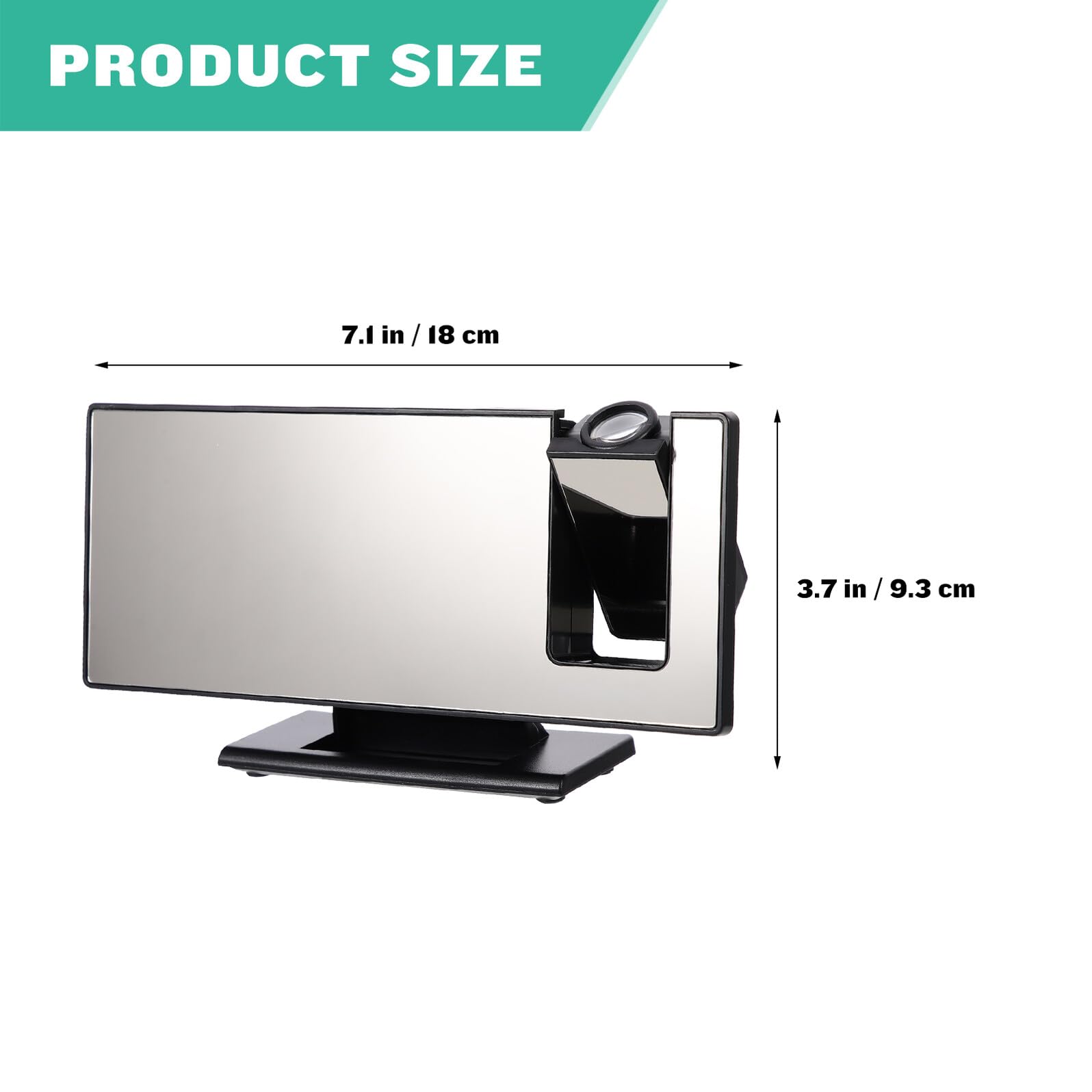 Hemobllo Reloj Despertador Digital con Proyector Giratorio Pantalla Grande LED Luz de Fondo para Mesita de Noche Oficina y Dormitorio Negro