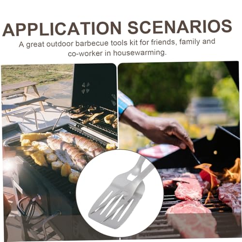 Set de 2 herramientas para parrilla acero inoxidable miniatura 5