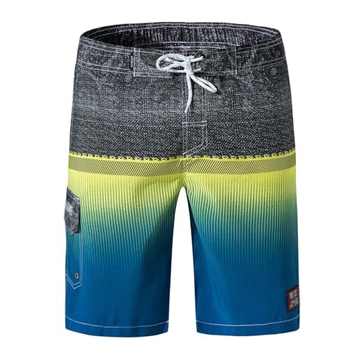 Gradient Beach Pants, Men's Surfing Pants, Men's Casual Shorts, Oversized Printed Cropped Pants