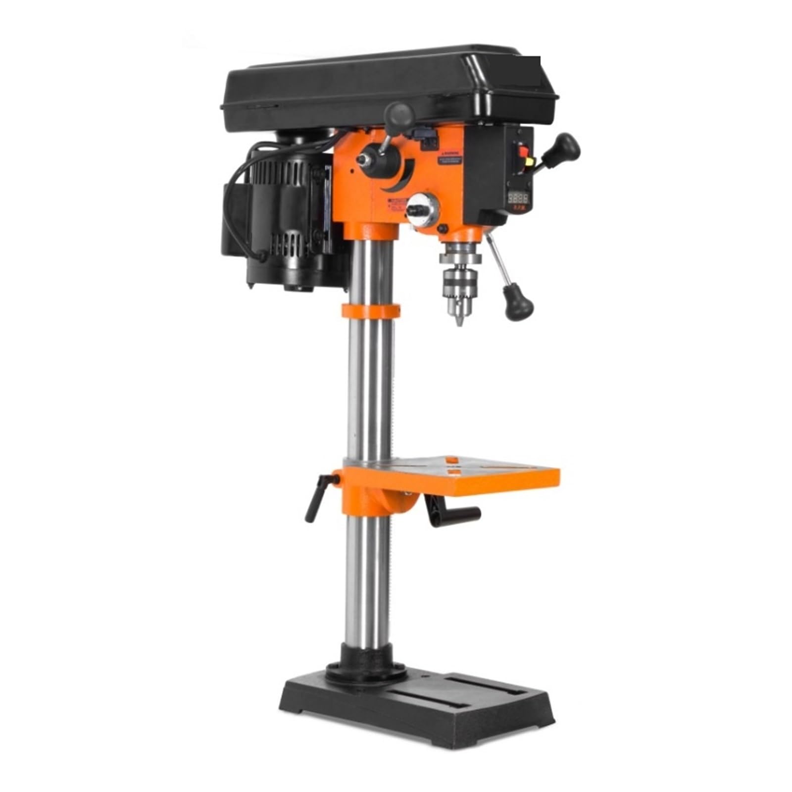 VChics Taladro de Mesa, Taladro De Mesa De Hierro Fundido De Velocidad Variable De 10 Pulgadas Compacto y de Alta precisión