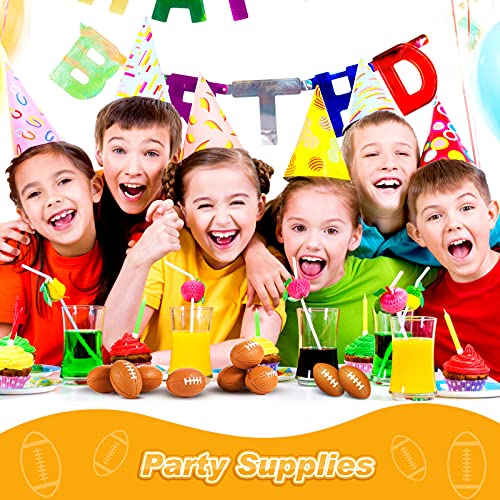 30 Packs Mini Football Sports Stress Ball Brown Foam Sports Ball Sports Themed Mini Football Stress Balls For School Carnival Reward, Christmas Party Favor Gift Stocking Fillers, Anxiety Relief Toy #TOP4