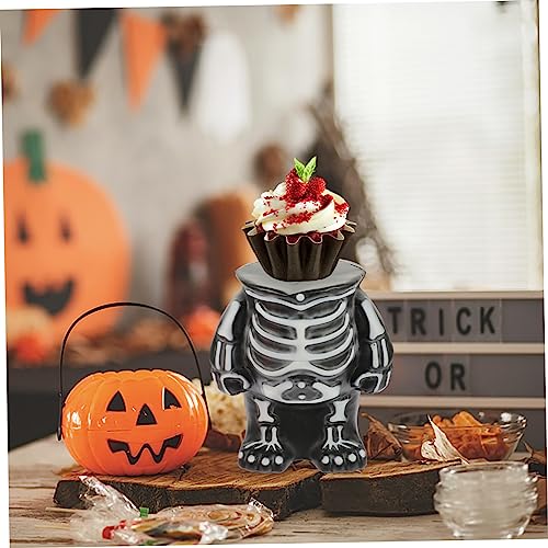 Support de squelette Halloween Operitacx présentoir pour gâteaux et bonbons