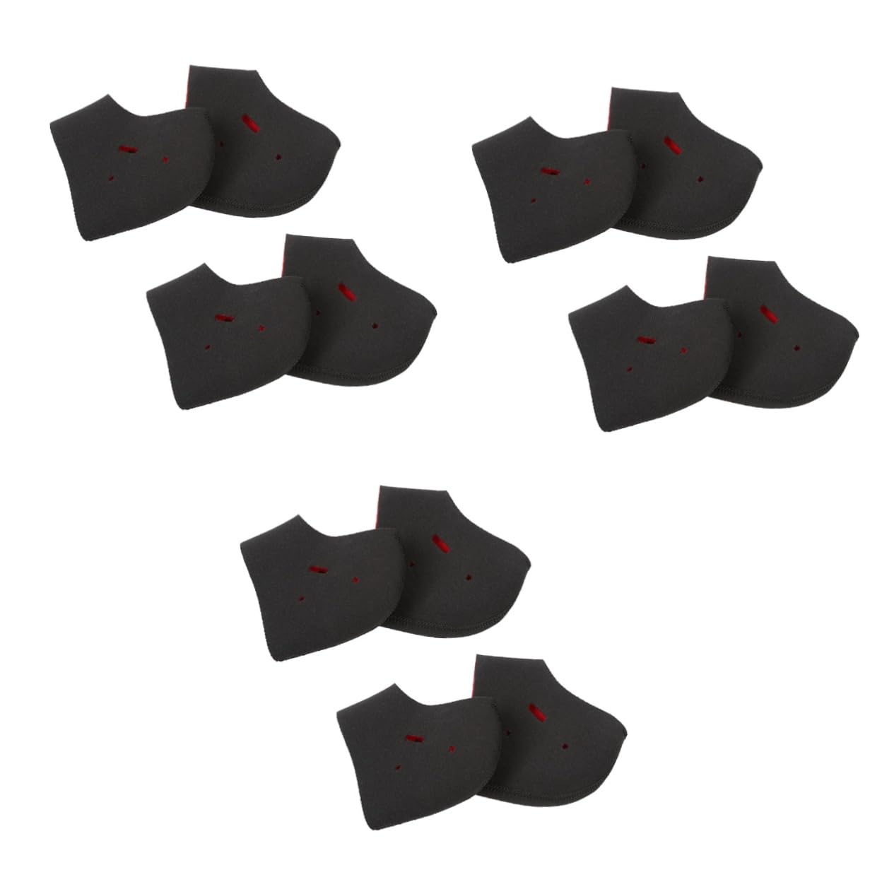 FOMIYES 3sets Heel Socks for Cracked Heels Heel Anti-Cracking Socks with Holes Heat Socks for Ankle Comfort Fit Black 2pairs*3