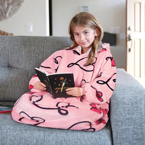 image for Catalonia Love Art Print Hoodie for Kids, Oversized Wearable Sherpa Sw