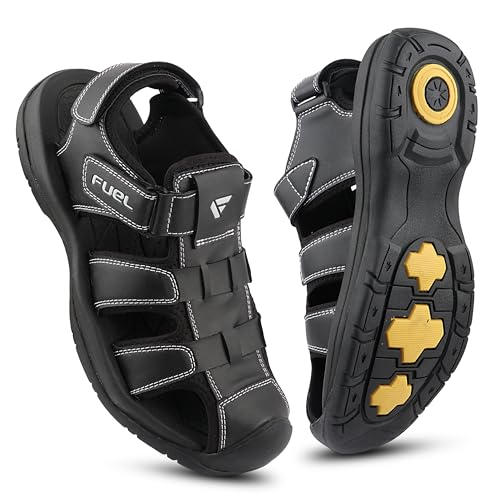 Image of FUEL Commando-1 Comfortable & Outdoor Men's Flexible Fisherman Sandals with Protective Toe Cap
