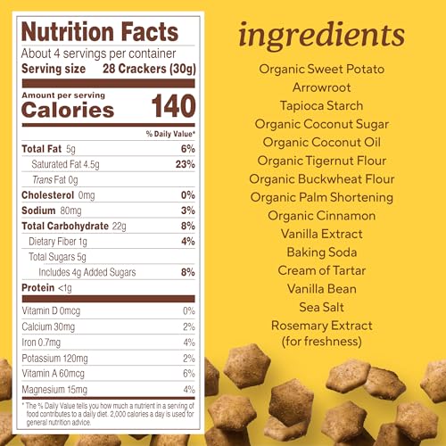 Image of Simple Mills Cinnamon Burst Sweet Mmms Baked Sweet Snacks, Bite-Sized Gluten Free Cinnamon Snacks Sweetened with Coconut Sugar, Light and Airy Crispy Texture, 1 Pack, 4 oz