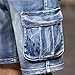 Mens Casual Denim Shorts Loose Fit Hip Hop Jean Shorts Streetwear Fashion Vintage Short Jeans (Blue-3,36)