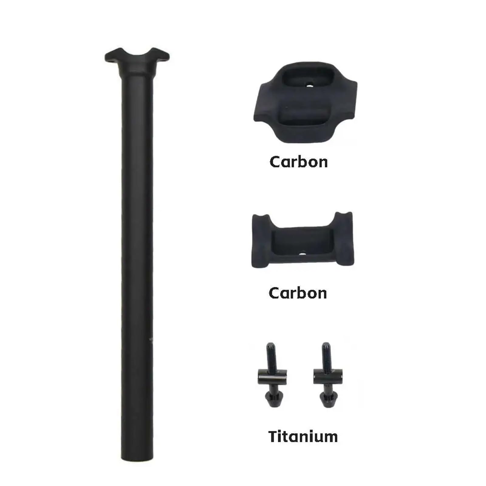 Tija de sillín Bicicleta Carbono Ligera 25,4/27,2/30,9/31,6 mm