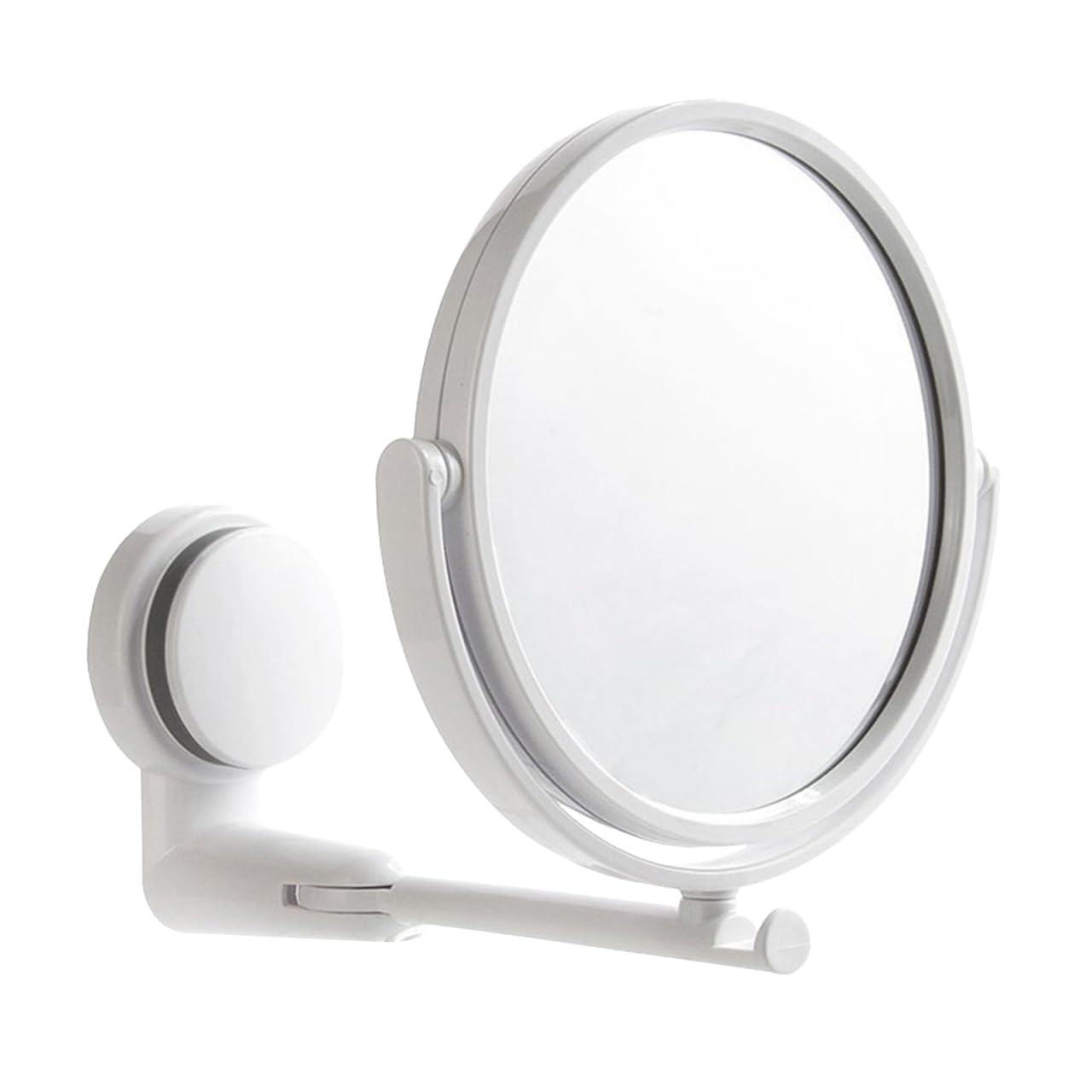 WRITWAA Wall Mounted Makeup Mirror with Suction Cup Adjustable Angle High Definition Bathroom Wall Mirror for Dressing and Makeup
