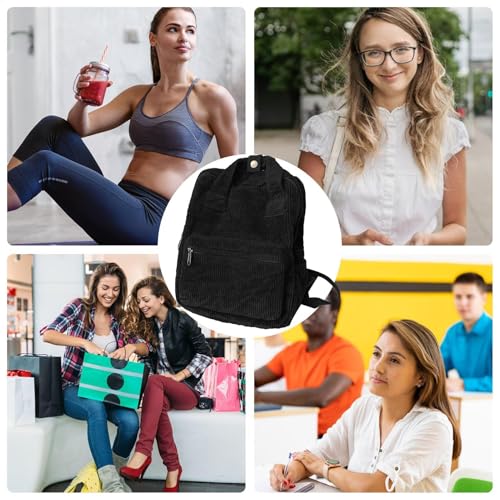 Sac à dos ordinateur velours côtelé idéal pour les cours et sorties - 5