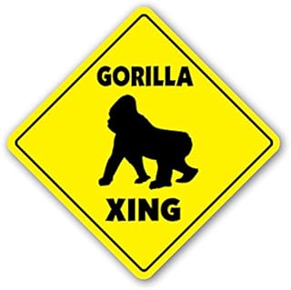 Gorrilla Crossing Sign Zone Xing | Indoor/Outdoor | 12