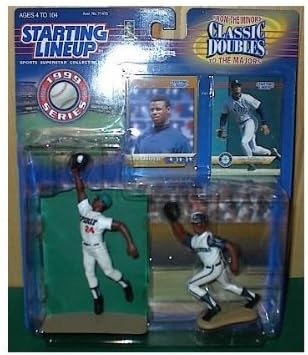 Ken Griffey, Jr. Action Figures From the Minors and the Majors - San Berandino Spirit and the Seattle Mariners Uniforms - 1999 Series Starting Lineup Classic Doubles MLB Baseball Sports Collectible