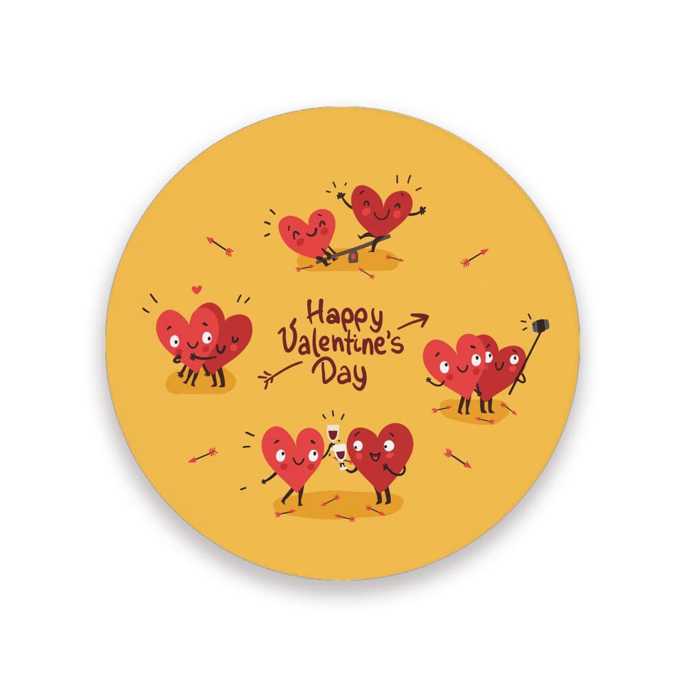 Dessous de verre cadeau Saint Valentin en céramique rouge pour surprendre votre partenaire