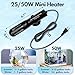 Orlushy 25W Small Submersible Aquarium Heater, Constant Temperature Betta Fish Tank Heater of 78℉for 1-6 Gallons Freshwater & Saltwater Tanks
