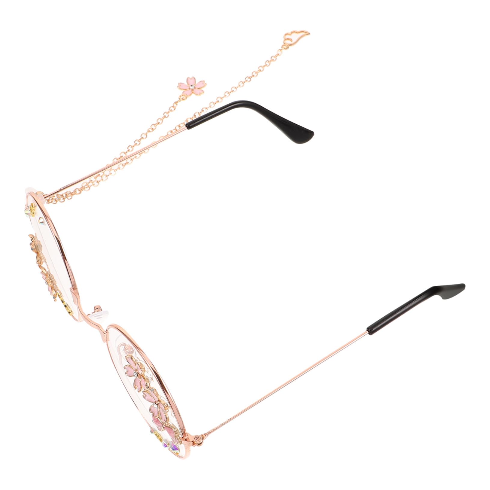GALPADA Frame Glasses with Chain Cute Cosplay Eyeglasses Pendant for Parties Festivals and Costumes Unique Design for Fun Photo Props Durable and Sturdy for