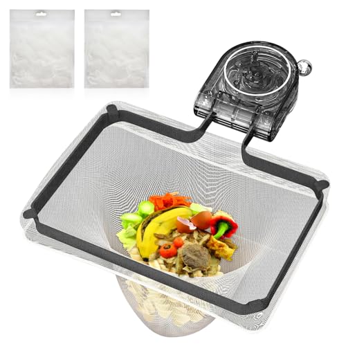 BNGXR Suction Cup Sink Strainer with 100 Filtro Mallas, Colador Fregadero de Cocina with Ventosa, Filtro De Drenaje Rejilla