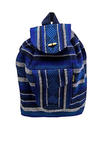 BLUE LINES, UNISEX, LARGE, BACKPACK, WOVEN, CANVAS, DRAWSTRING, BEACH BAG