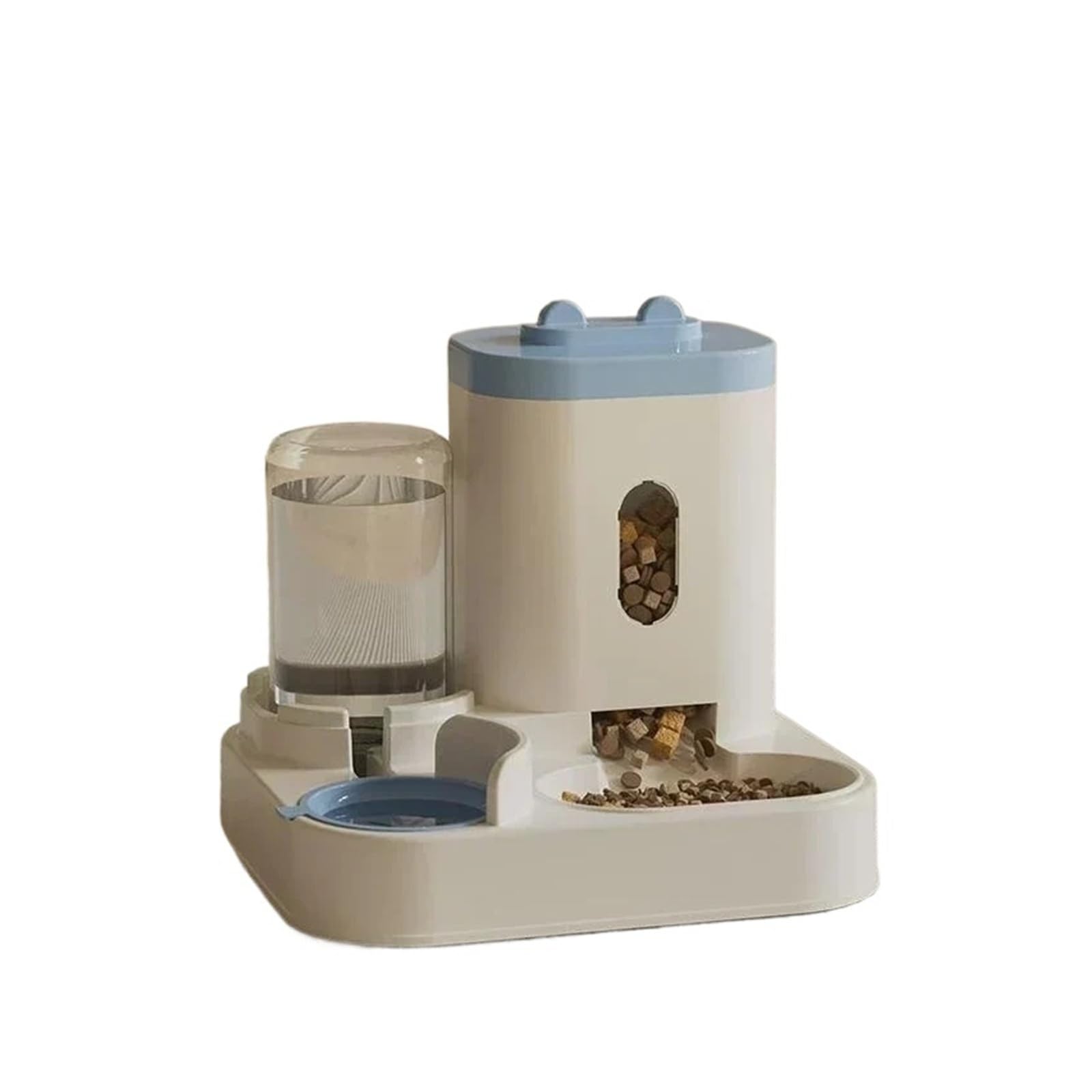 Ciotola rialzata 2 in 1 con fontana for acqua for gatti(Blue)