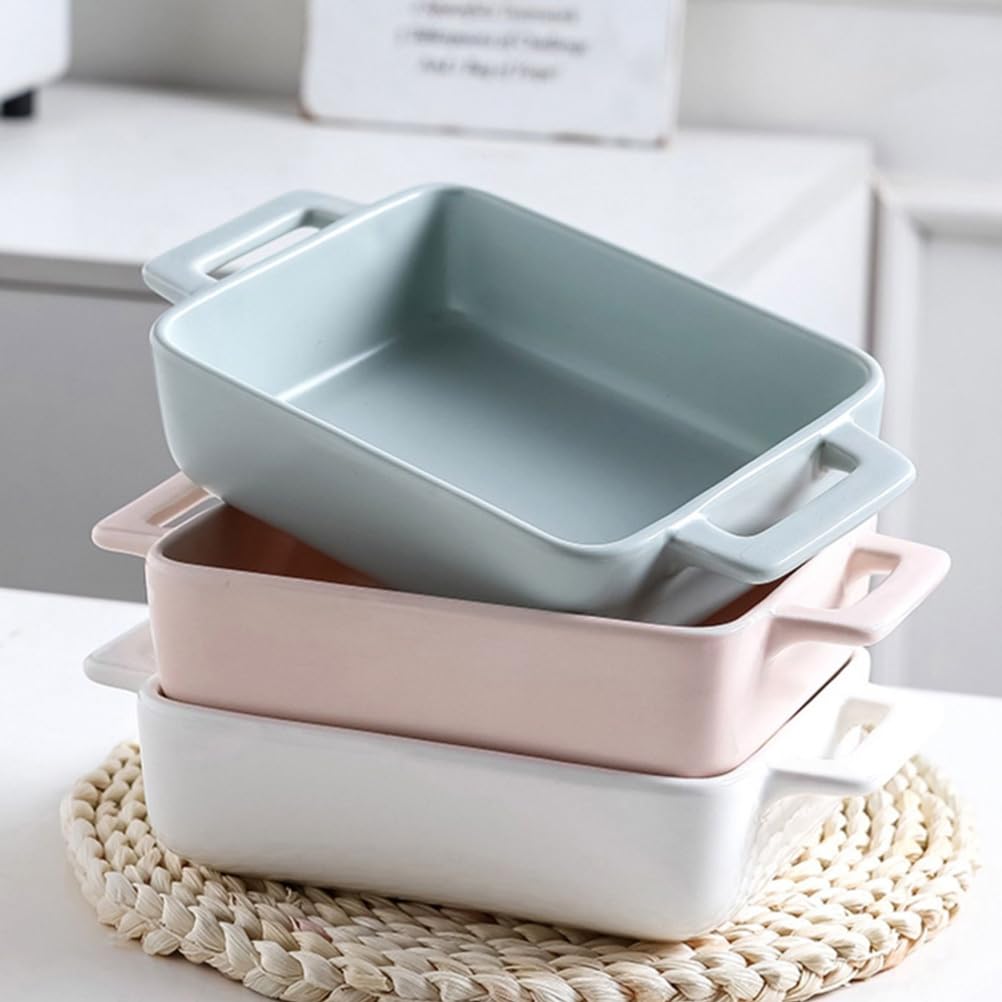 LIFKOME Ceramic Baking Tray 8.66X4.92 Inch Multipurpose Oven Dish Wear-Resistant Bakeware for Cheese Bread Baked Rice Casserole Suitable for Home Restaurant Kitchen - Image 3