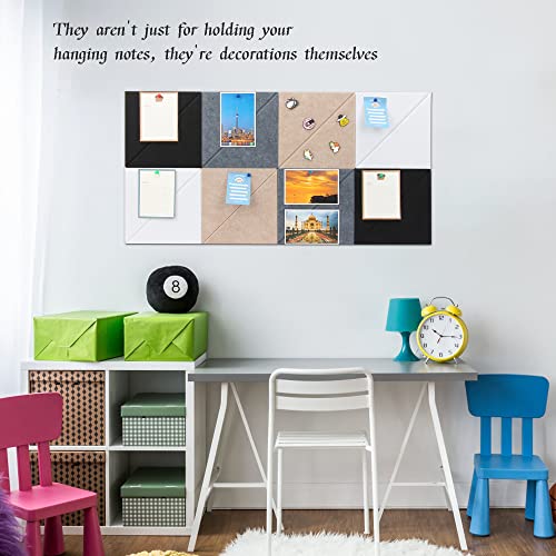 Joymomo Bulletin Board Felt Pin Board Wall Mounted Pack Of 8, Pin Display Board Splicing Diy Bulletin Board For Hanging Notes, Calendars,Photos Memos,Pin (Without Accessories) #TOP6