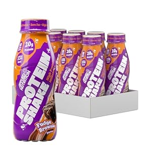 Applied Nutrition Protein Shakes – High Protein Shake Ready To Drink, Protein Drink With 20g Of Protein, Low Fat Protein Shake, On The Go Bottle – 8 x 330ml (Fudge Brownie)