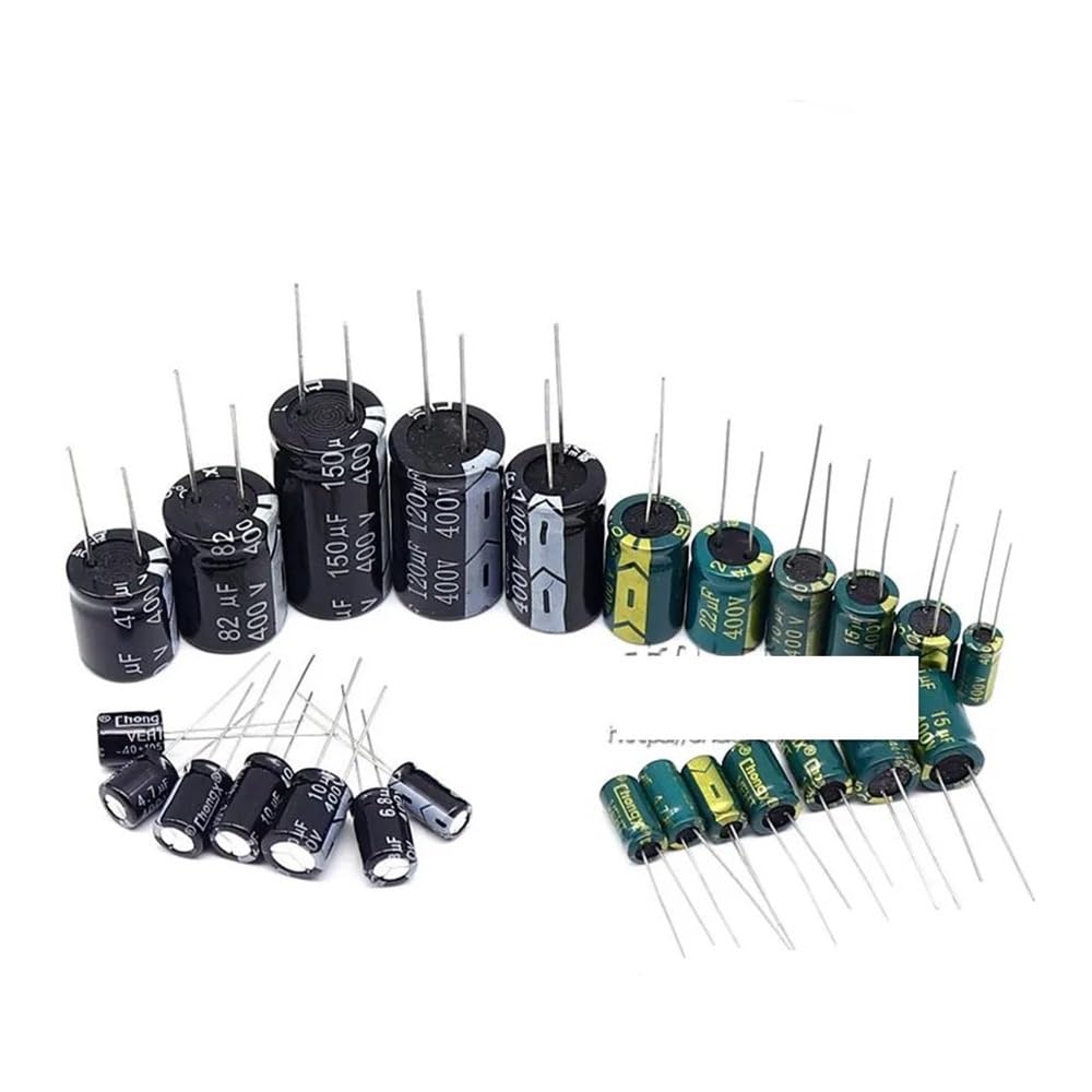 POWTAXBJGD 2-50PCS Electrolytic Capacitance 400V 1/2.2/3.3/4.7/6.8/10/12/15/22uF 33/47/68/82/100/120/150uF(150UF 18X35 2PCS)