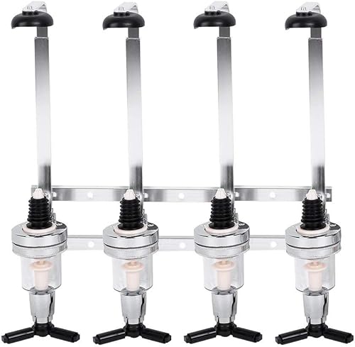 Dispensador de licor para el hogar, bar, dispensador de licor de 4 botellas, soporte de pared para botellas de bebidas, dispensador de licor de