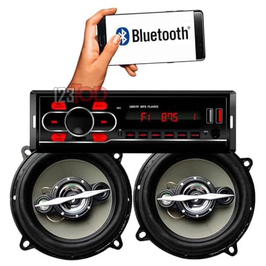 Kit Som Carro Radio Mp3 Bluetooth Usb +2 Falantes 5 Polegada