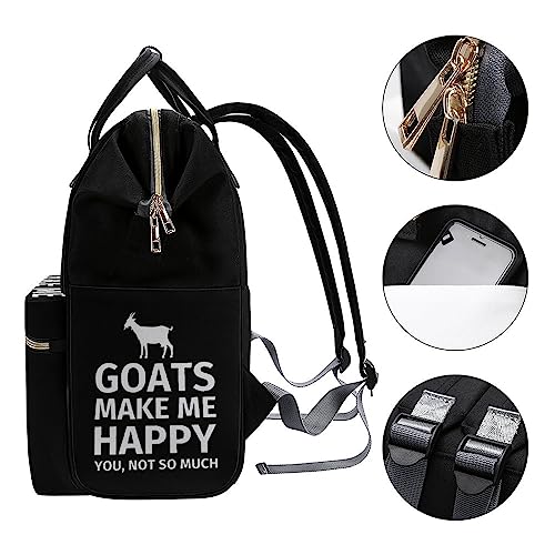 Goats-Make-Me-Happy-Diaper-Bag-Portable-Backpack-Mommy-Bag-Travel-Shoulder-Daypack-for-Outdoor-Working-Beach