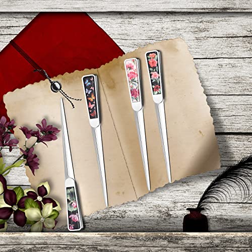 Chuangdi CHUANGDI-OPENERS LIGHTWEIGHT-27 4 Pieces Letter Opener Knife Stainless Steel Envelope Openers Lightweight Mail Opener Tool Slitters Letter Knives thumb #4