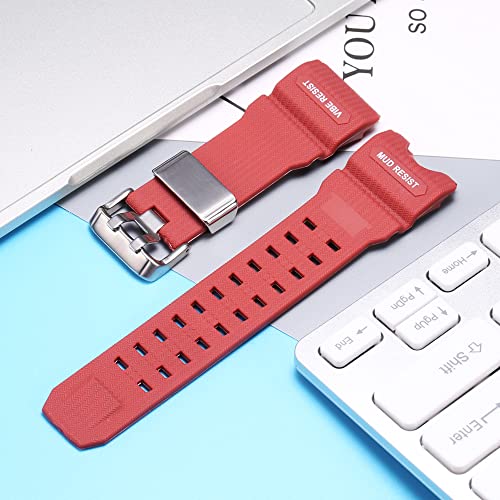 Image of Resin Replacement Watch Band Compatible with Casio GWG1000 GWG-1000GB Men's Sport Waterproof Watch Strap