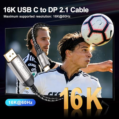 Cable USB-C a DisplayPort 2.1 de 80Gbps y 16K para MacBook Pro e iPhone 17 Pro 2