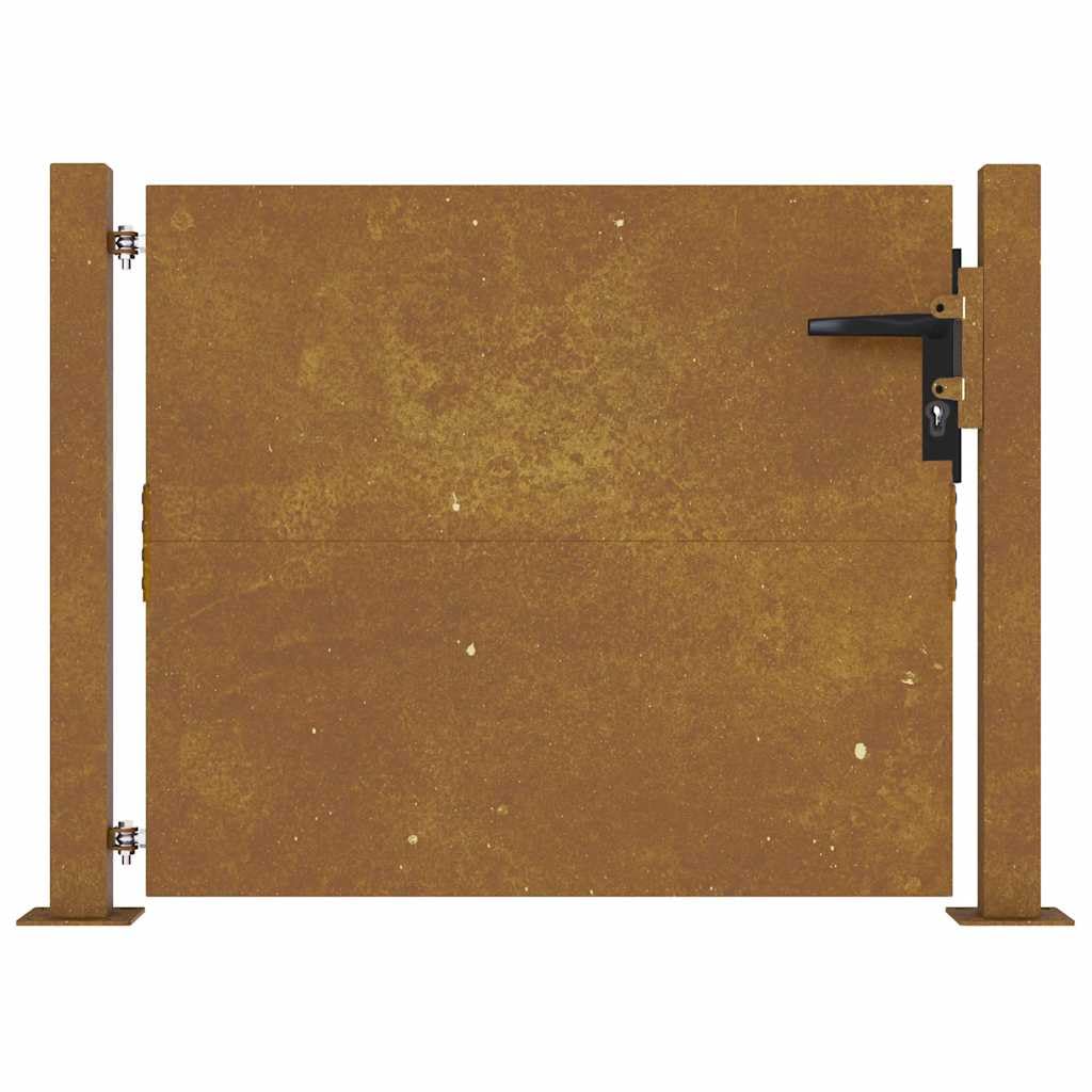 Refined Puerta de jardín 105x80 cm de acero corten