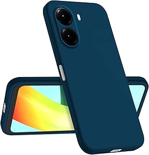 Zubitech Case for Xiaomi Poco X7 Pro Slim fit Cover Matte Finish Soft Flexible Silicone Protective Case with Camera Protection For POCO X7 Pro 5G (Blue)