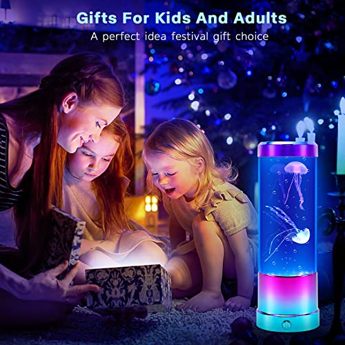 Lava Lamps,Jellyfish Night Light With 7 Color Changing,Table Lamp With 2 Realistic Jellyfish,Battery Powered Jellyfish Lamp For Living Room Bedroom Decor,Birthdays Christmas Gifts #TOP5