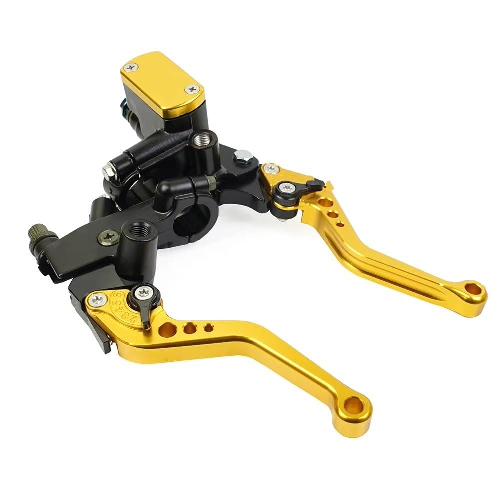 Linqianbhd Gold Shorter Motorcycle Brake Clutch For Suzuki 22Mm Motorcycle Hydraulic Clutch Brake Pump Master Cylinder Lever Handle Motocross Accesorios