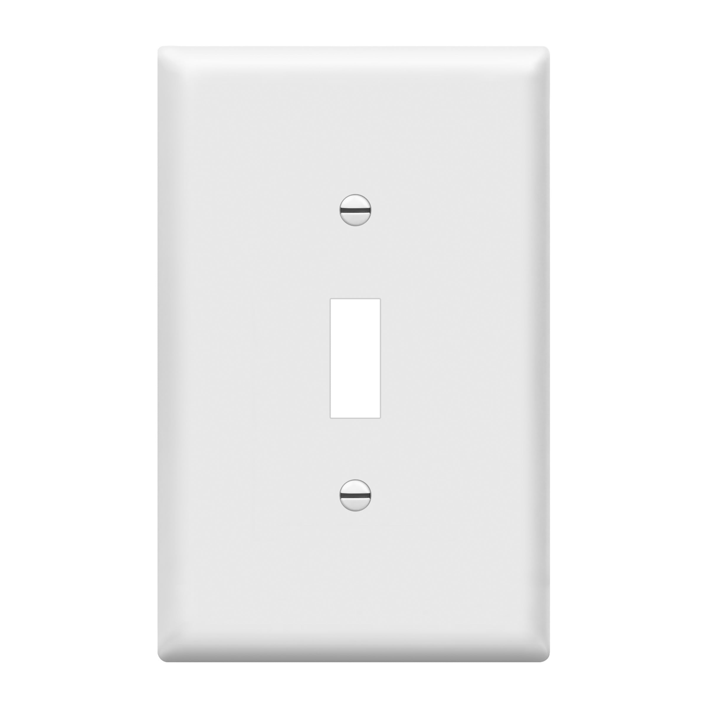 ENERLITES Toggle Light Switch Wall Plate, 1-Gang 4.88" x 3.11", Mid-Size, UL Listed, 8811M-W, White